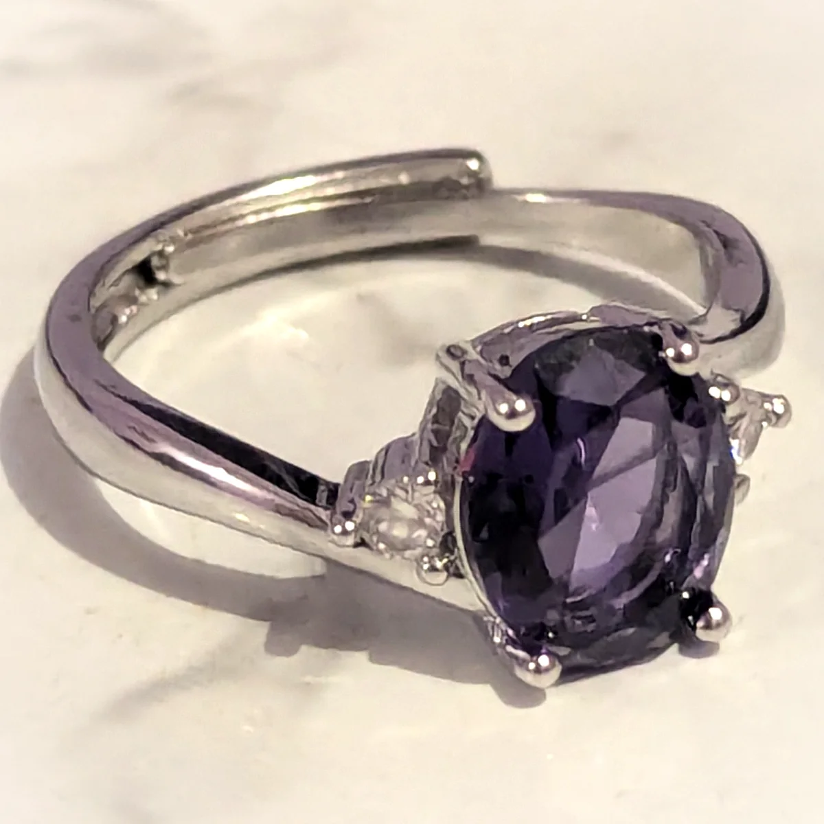 Violet Oval Ring view 2