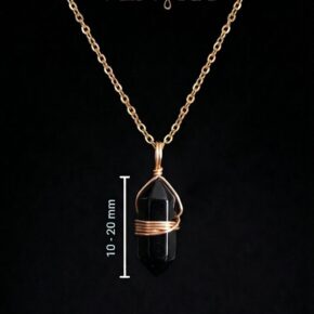 Black Tourmailne Pendant - Hexagonal